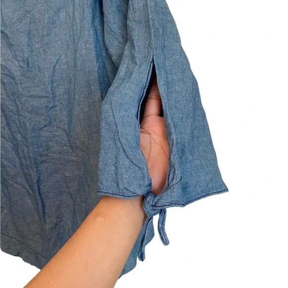 Free People Tops Free People Chambray Show Some Shoulder Top - Picture 5 of 7